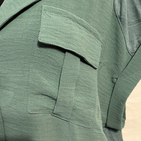 Fortune & Ivy Sea Green Short Sleeve Button Down XL - Picture 2 of 9